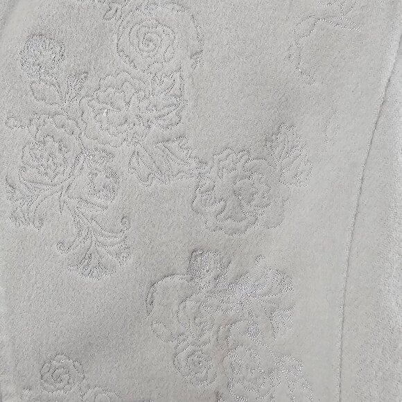 Linda Allayed Ellen Tracy Gray Floral Embroidered Vintage Wool Cardigan Jacket - Picture 4 of 7